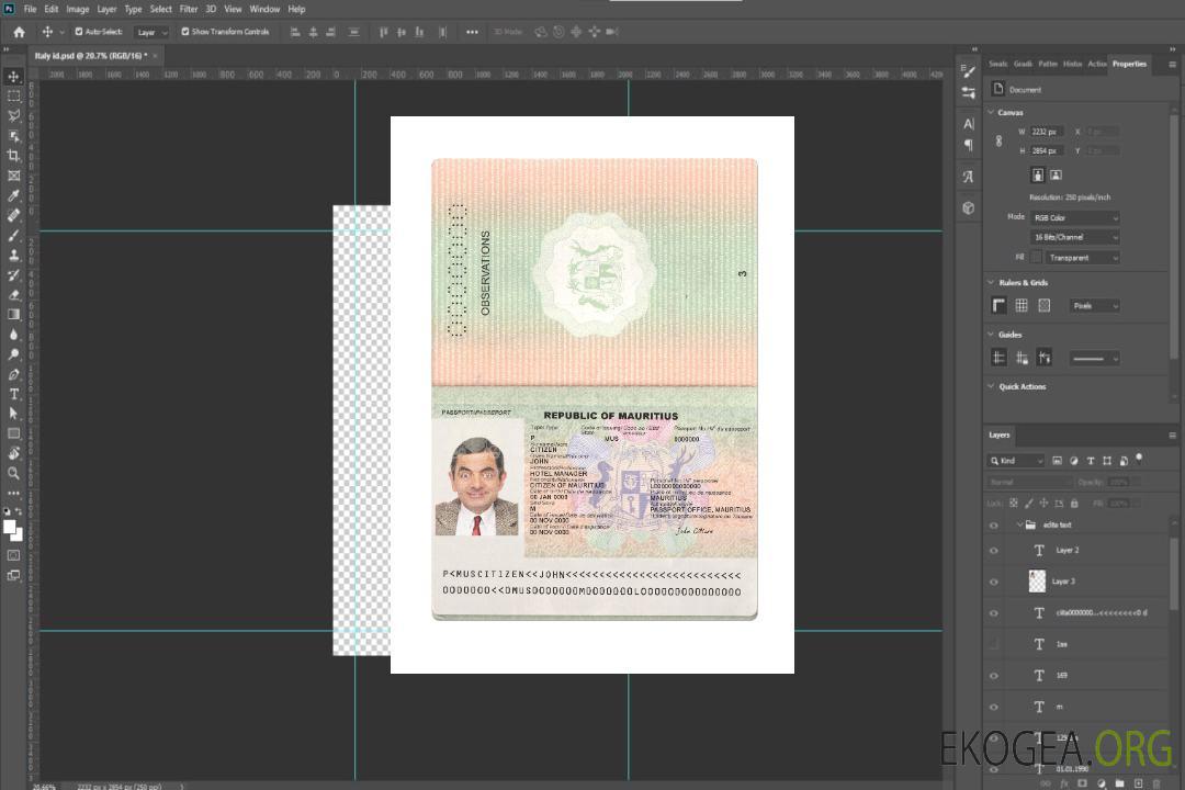 Passeport mauricien 2017-présent template Passeport mauricien 2017-présent template